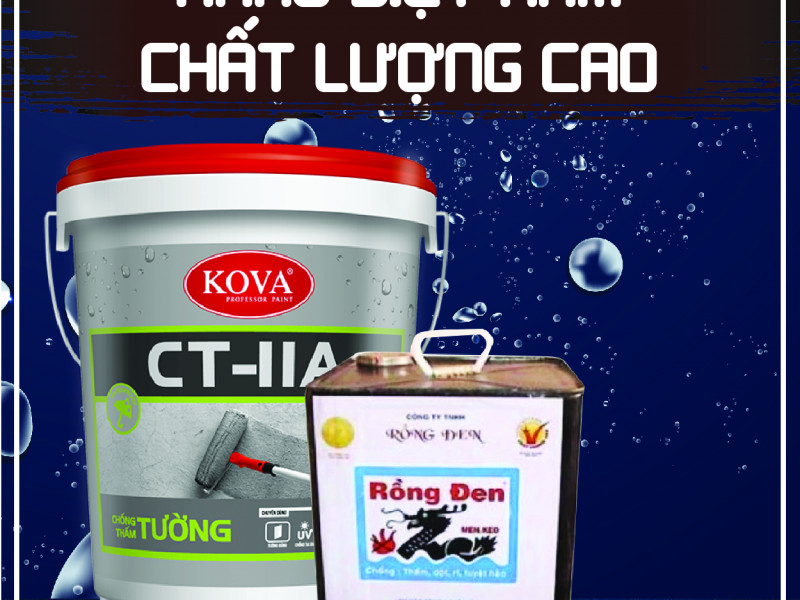 So sánh chống thấm Rồng Đen và Kova