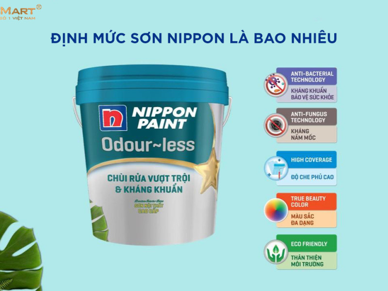 Định mức sơn Nippon là bao nhiêu ?